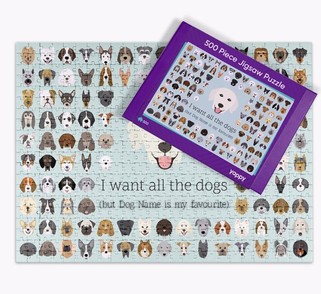I Want All The Dogs: Personalised {breedFullName} Jigsaw